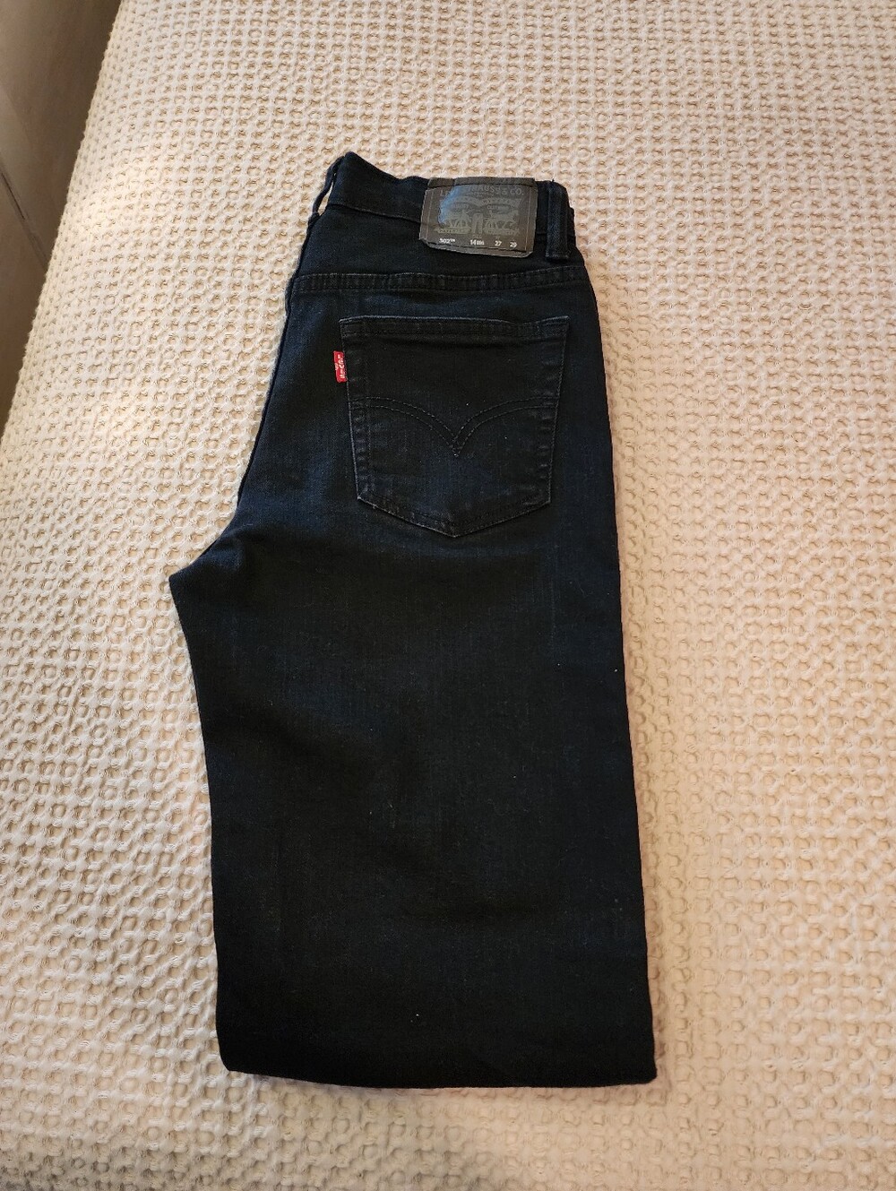 Levi's Boys Black Straight Jeans